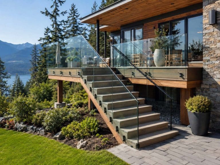 glass stair railing installed by lions gate railings in west vancouver