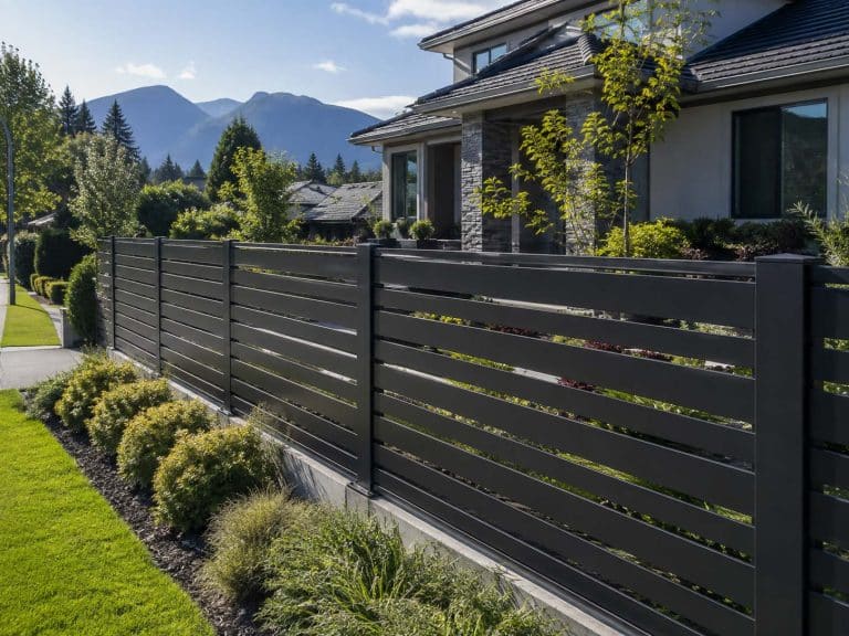 semi privacy aluminum fence north vancouver