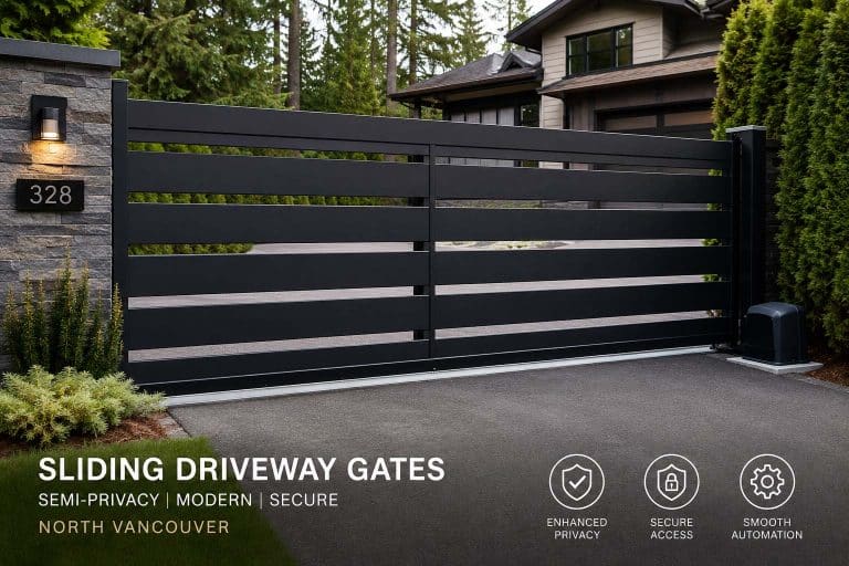 sliding driveway gates installed by Lions Gate in north vancouver