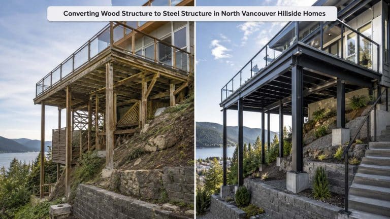 Converting Wood Structure to Steel Structure in North Vancouver Hillside Homes: Requirements, Permits & Cost Guide